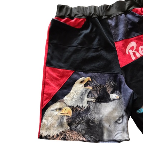 1 of 1 Elastic Shorts, 32”-38”. Reworked Eagle, Alligator, custom shorts - Picture 2 of 6